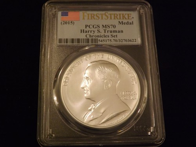 #ad 2015 Harry S Truman First Strike MEDAL PCGS MS 70 $136.95