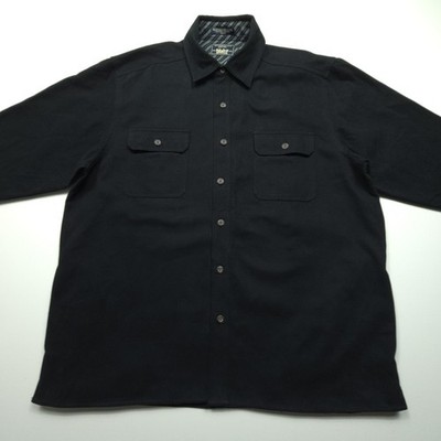 Levis Mens Jacket Shirt XL Black Soft Textured Western Shacket Heavy Thick Lined