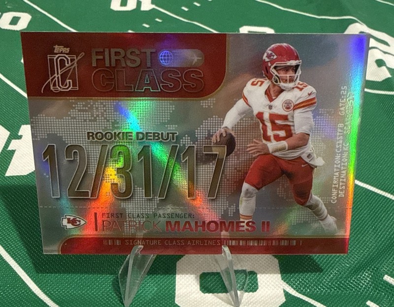 2025 Topps Signature Class Patrick Mahomes II Chrome First Class SSP & 4 Bases 