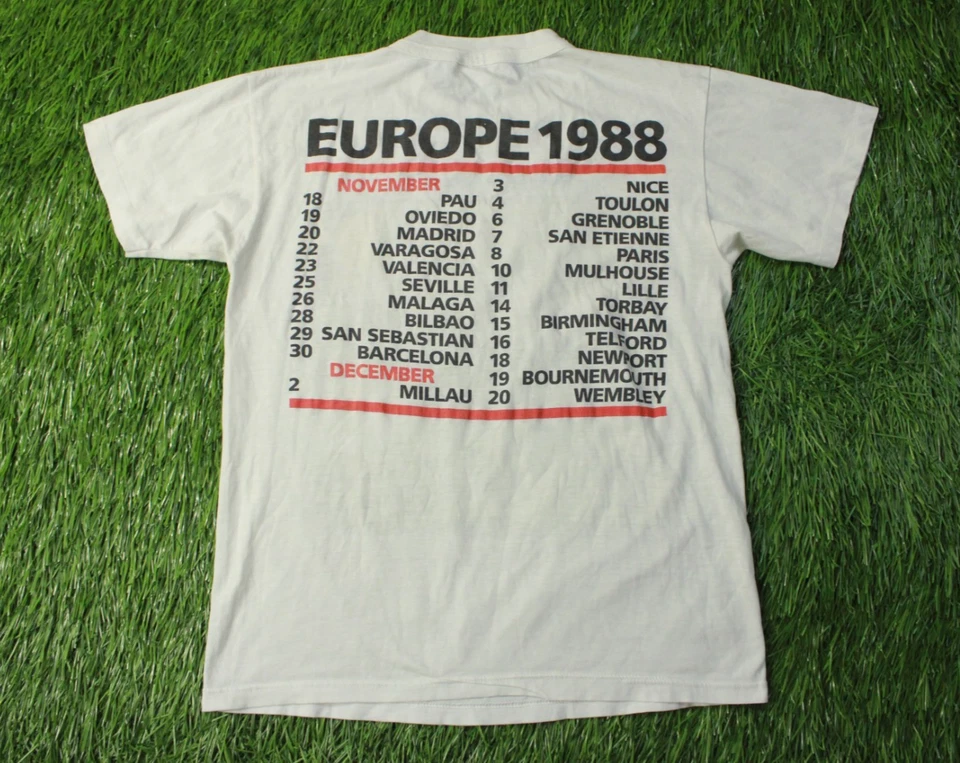 STATUS QUO WORLD TOUR 1988 VINTAGE BAND Y2K SHIRT JERSEY CALIBER ORIGINAL SIZE M - Image 2 of 4