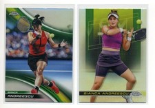 Bianca Andreescu - 2 (Two) 2024 & 2025 Topps Chrome Base Tennis Cards