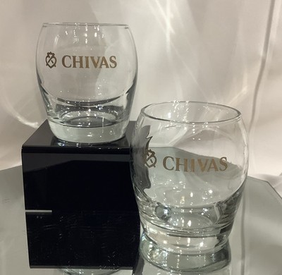 Chivas Regal Scotch Whiskey 3.75  Glass - Set of 2