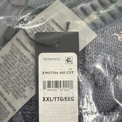 Tommy Hilfiger Men's Blue Cable-Knit Crew Neck Pullover Sweater XXL