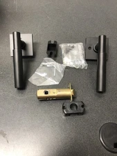 Emtek 5210US19 Knurled L-Square RH Privacy Door Lever Set - SELECT Brass Collect