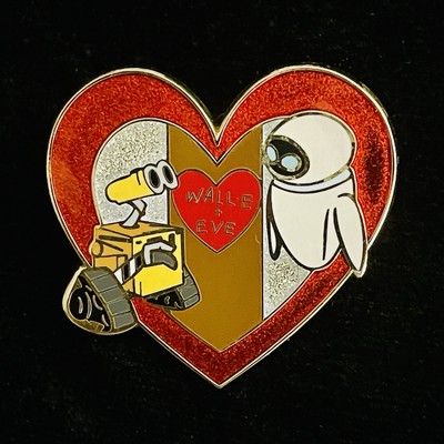 LE 300 DSF Wall E Eve Heart Happy Valentines Day Love Pixar DSSH Disney Pin 2011