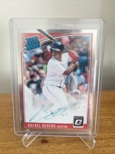 2018 Panini Donruss Optic Rafael Devers Rated Rookie Auto #RRS-RD1 Red Sox