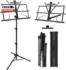 1 Pack Music Stand with Music Sheet Clip Holder  Carrying Bag
