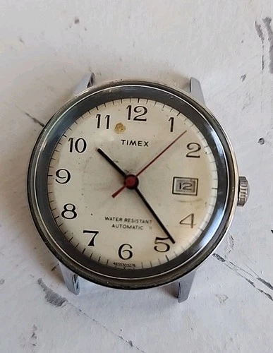 Vtg 1970s Timex Self Wind Water Resistant Automatic