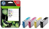 Hp 364 Tinte 4Er-Pack - Schwarz/Gelb/Cyan/Magenta (N9J73AE)