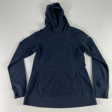 Columbia Hoodie Sweatshirt Womens Medium Black Pullover Fleece Lightweight
