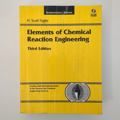 Elements of Chemical Reaction Engineering 3rd Edition Paperback Book 1999
