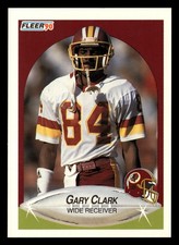 Gary Clark 1990 Fleer #154 Washington Redskins FOOTBALL *075