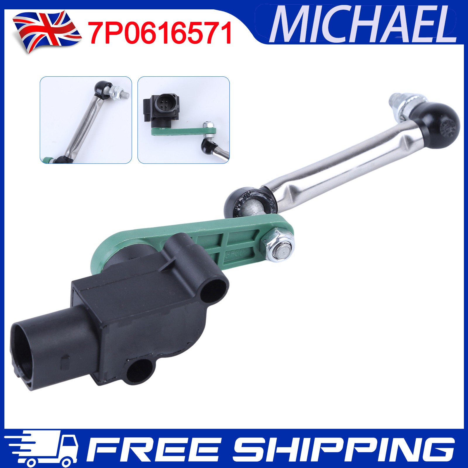 7P0616571 New Rear Air Suspension Height Sensor Fits Porsche Cayenne 92A 2010-On - Image 4