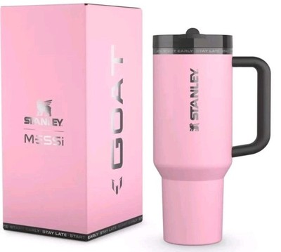 The Messi x Stanley 40oz Quencher Pro tour Flip Straw GOAT Tumbler 