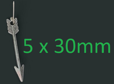 Clip on Tibetan Silver Finish Arrow - zip, phone, bracelet, handbag, mobile