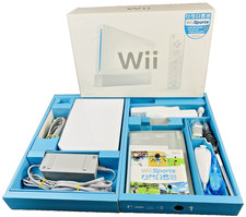 Nintendo Wii White Console RVL-001 Bundle with Wii Sports - Tested Working.