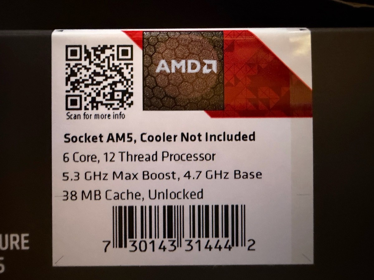 【最終値下げ・美品】AMD Ryzen 5 7600X AM5 Amazon.com: AMD Ryzen 5 7600X 6-Core, 12-Thread Unlocked Desktop