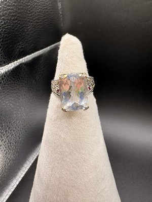 Michael Valitutti Gems En Vogue Sterling 925 Clear Quartz Zircon Ring Sz 9