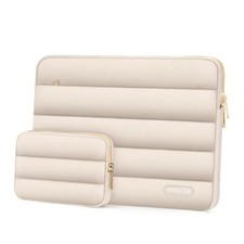 15-15.6 inch Laptop Case Puffy Laptop Sleeve Compatible with 16 inch Sand