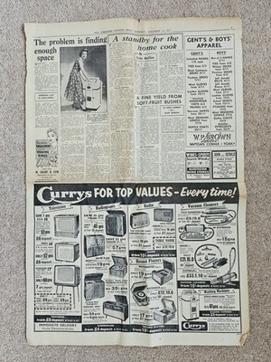 Vintage 1957 Yorkshire Evening Press Zeitungsseite - Ausgabe vom 14. November