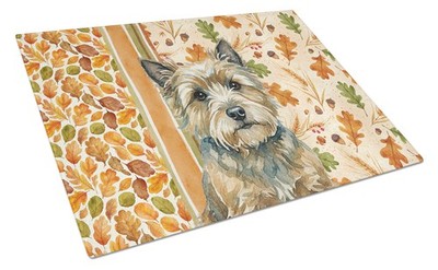 Cairn Terrier Fall Glass Cutting Board WDK7756LCB
