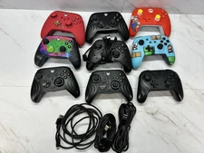 Lot of 9 Random mixed Xbox, Nintendo Gaming Controllers for parts or repair