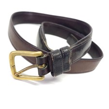 Coach Leather Belt 36 Glove Tanned Cowhide Brass Buckle Brown 6302 Vtg