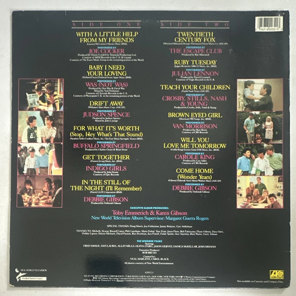 The Wonder Years – Music From the Emmy Award Winning Show Vinyl LP Record EX/VG+ - Image 3 of 4