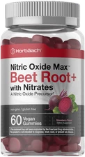 Nitric Oxide Beet Root | 60 Vegan Gummies | With Nitrates | by Horbaach