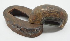 Japanese Kashira & Fuchi Sword Handle Iron Ornaments Original from Japan 0114F13