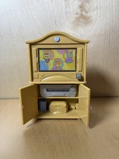 Fisher Price Loving Family Dollhouse Musical Tv Lights W/ Flip Screen Music!