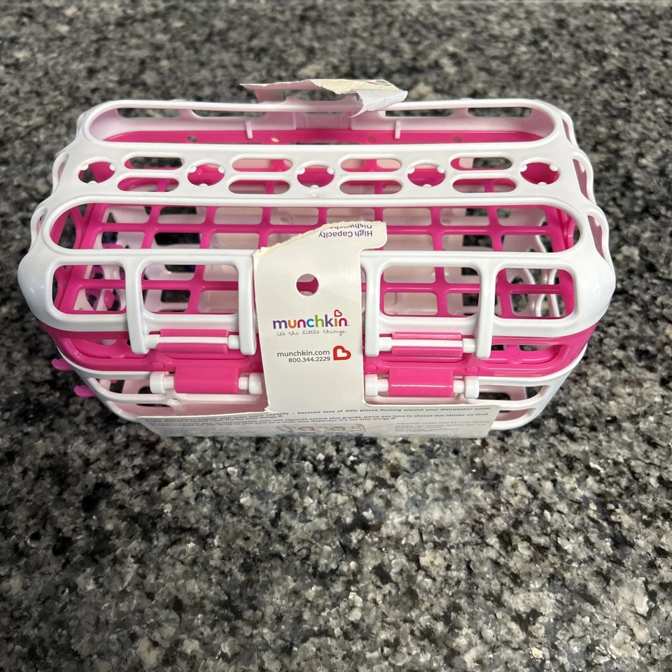 Cesta para lavavajillas Munchkin de alta capacidad para tapas de botellas y pezones - Caja abierta Foto 3 de 3