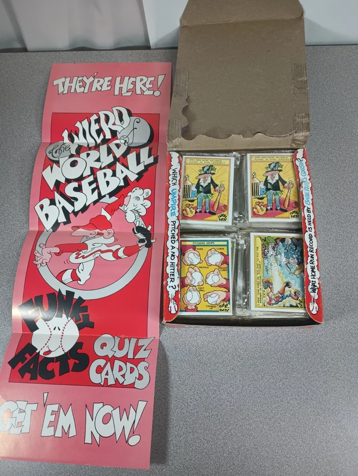 1976 Weird World Of Baseball Box (36 Packs + Poster) OPEN BOX - Image 2 of 2