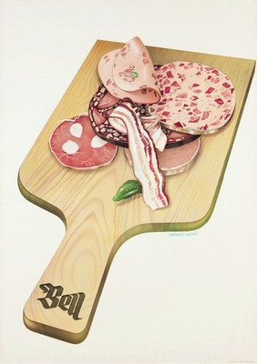   Vintage Bell Meat Advertisement Poster c1940s - Multiple Sizes Available