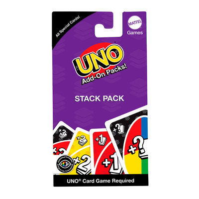 UNO Add-on-Packs Stack Pack Card Game for Kids, Family & Game Nights, Travel,