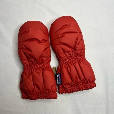Patagonia Baby Puff Mittens Recycled Polyester Red Infant 0-3 m NWOT (B10002)