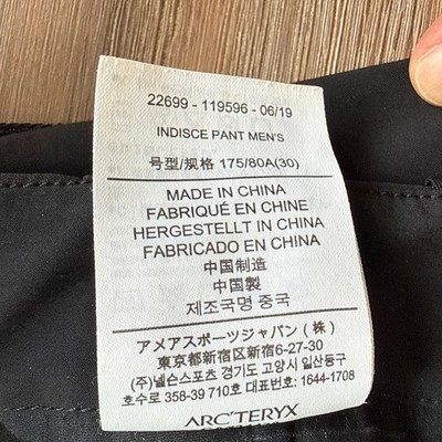 Arc'teryx Veilance Indisce Pants Men's Size 30 in Black Excellent