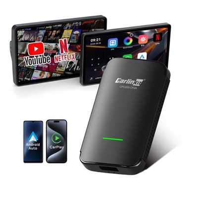 Carlinkit CP2A Pro Wireless CarPlay Adapter - Unterstützt Schwarz 