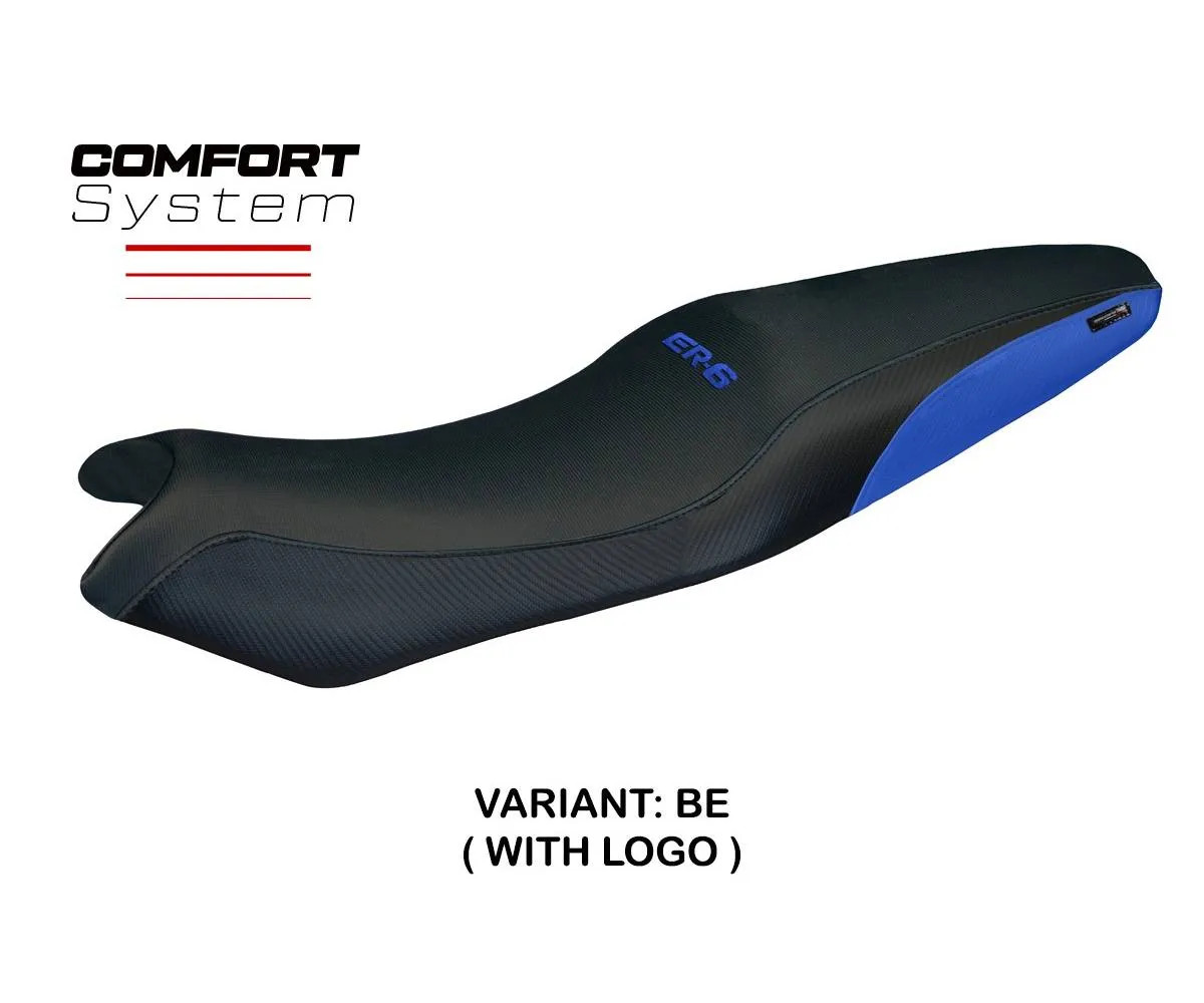 Seat cover London Comfort Blue + logo Tpz comp KAWASAKI ER 6N/ER 6F 2005 2011