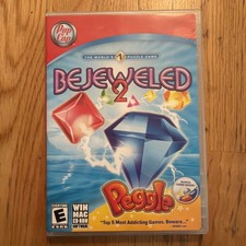 "Bejeweled 2 and Peggle" PC/CD/DVD/ROM Game by Pop-Cap 2004 E1 2 Games 1 Disc