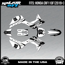 Graphics Kit for HONDA CRF110F CRF110 (2019-2024) Speed - White