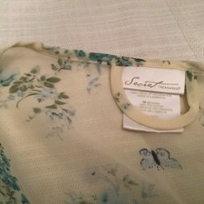 Secret Treasures Robe Floral With Butterflies Yellow M