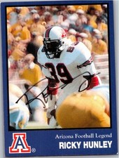 1994 -Ricky Hunley- Tucson Citizen Autograph/Signed/Auto Football Card # 1994 -Ricky Hunley- Tucson Citizen Autograph/Signed/Auto Football Card #