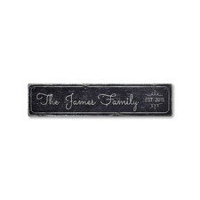 Custom Last Name, Est. Date Wedding - Rustic Distressed Wood Sign