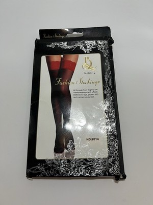 Beileisi Black Thigh High Fashion Stockings Lace Top New Halloween Costume Ready