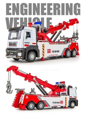 #ad #ad 1:32 Tow Truck Metal Alloy Vehicle Recovery Model Toy Car Lorry Fire Engine $26.99