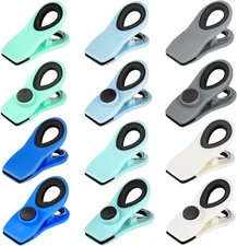 TACGEA Magnetic Chip Clips 12pcs Airtight Food Storage Bag Clips Blue Ombre