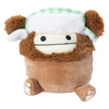 Squishmallow Benny The Bigfoot Plush With Gingham Trapper Hat 8" NWT