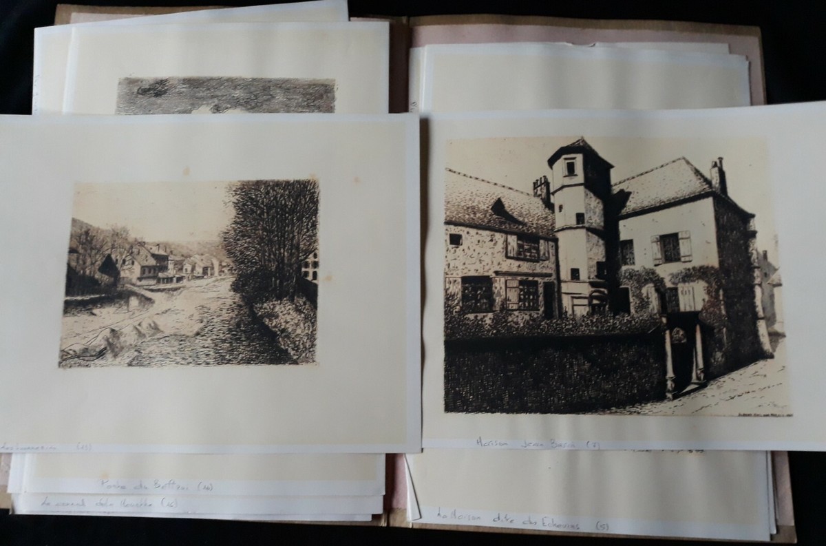 ANCIEN PORTE DOCUMENT en bois d'olivier, souvenir de Nice, Sorrento