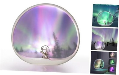 Northern Lights Aurora Table Lamp, Multiple Colors Dynamic Touch Lights, White